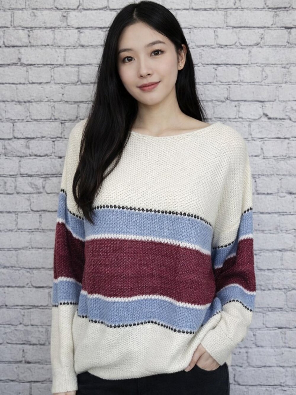 [NWT] COCOIMO Boatneck Colorblock Sweater